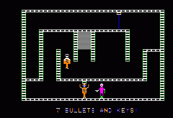 Castle Wolfenstein running on an Apple II