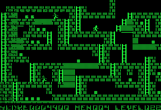 Lode Runner running on an Apple II