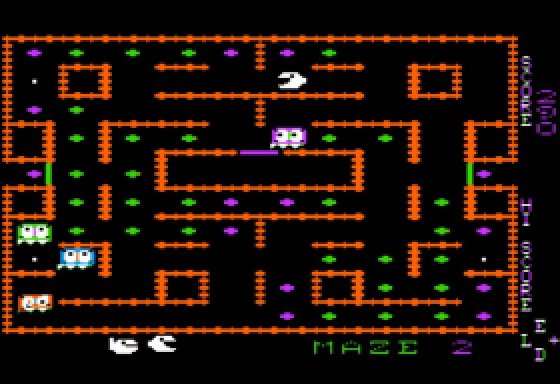 Snack Attack running on an Apple II
